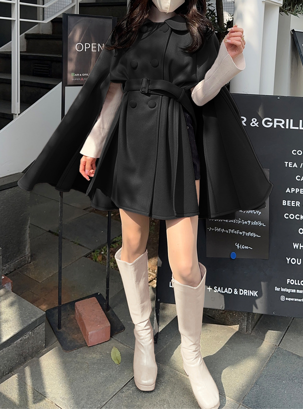 ベルト付きケープコート[ze762] | レディースファッション通販の