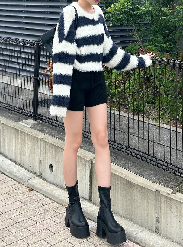 ストレッチチャンキーヒールブーツ[zr1207] | レディースファッション