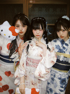 水彩花柄浴衣セット[gi1519] | レディースファッション通販のグレイル