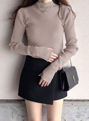 サムホール付きロングスリーブニットトップス[k9206d] | レディース