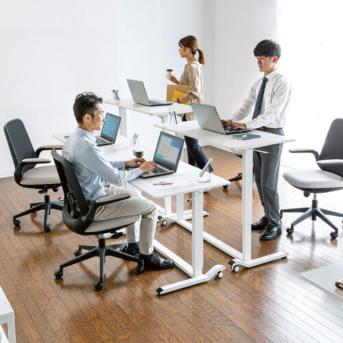 ガス圧式昇降デスク（幅120cm・奥行60cm・スタンディングデスク・軽量