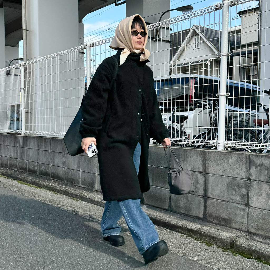 タートルネックボアロングコート | ファッション通販サイト NUGU