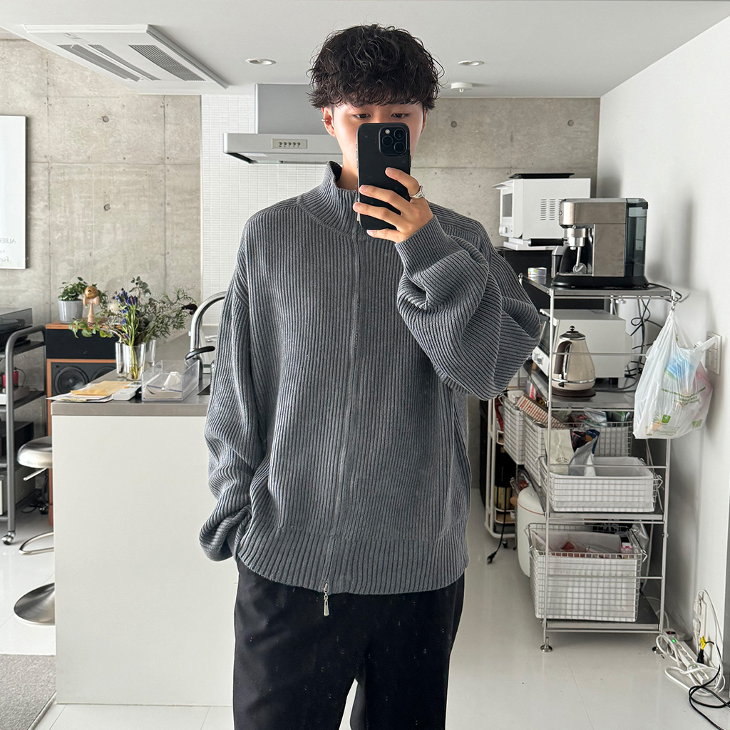 ハイネックジップアップニット | ファッション通販サイト NUGU