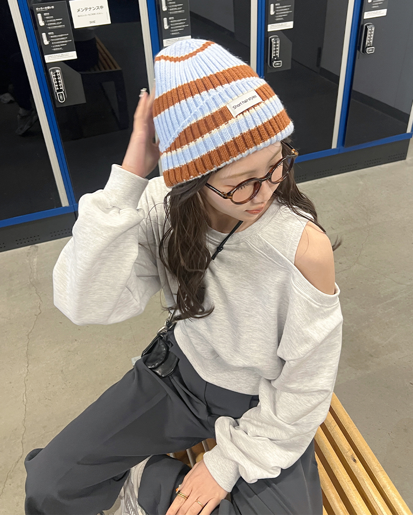 カラー ボーダービーニー | ファッション通販サイト NUGU