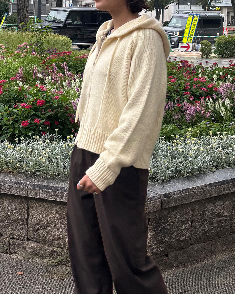 フードニットジップアップ | ファッション通販サイト NUGU