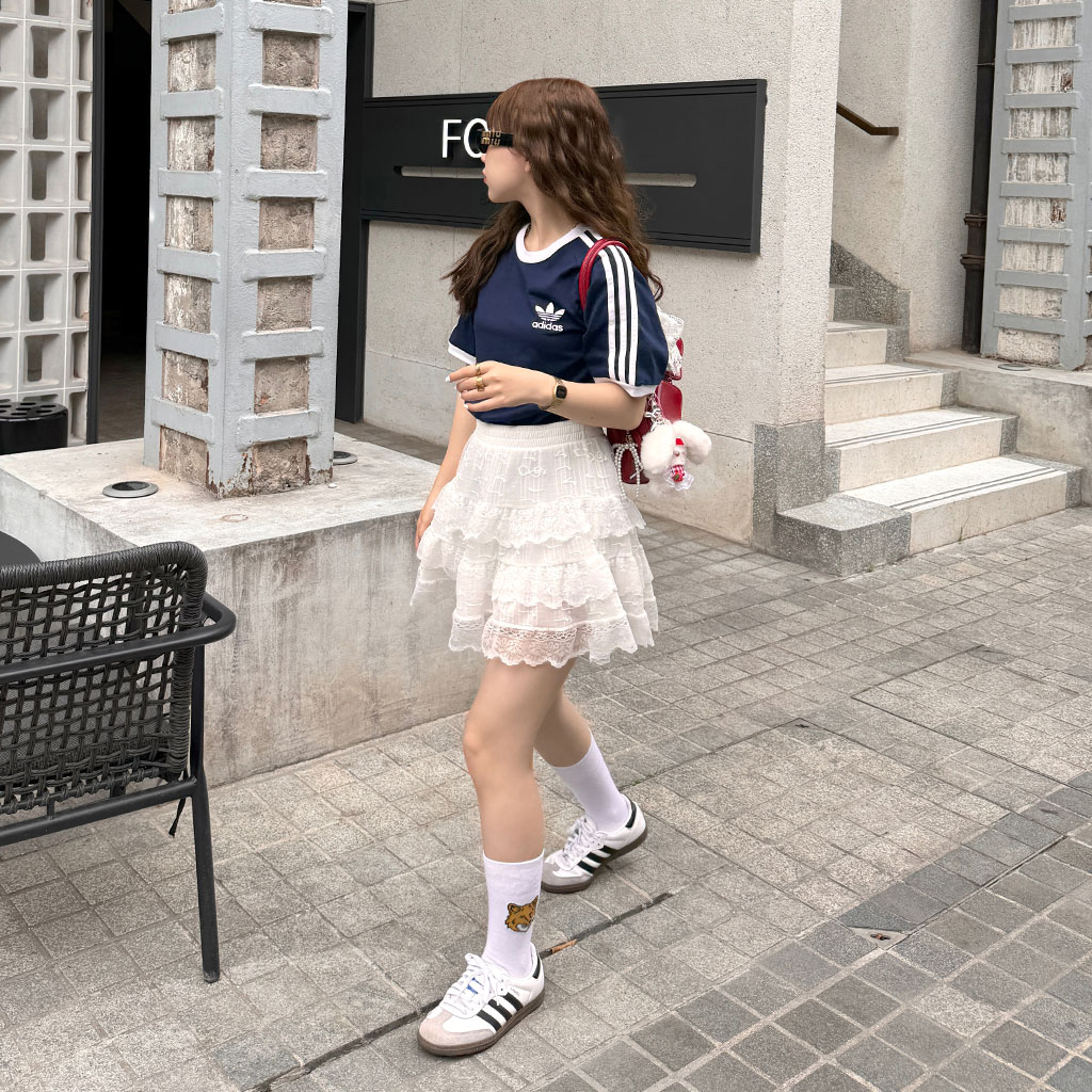 レースフリルミニスカート | ファッション通販サイト NUGU