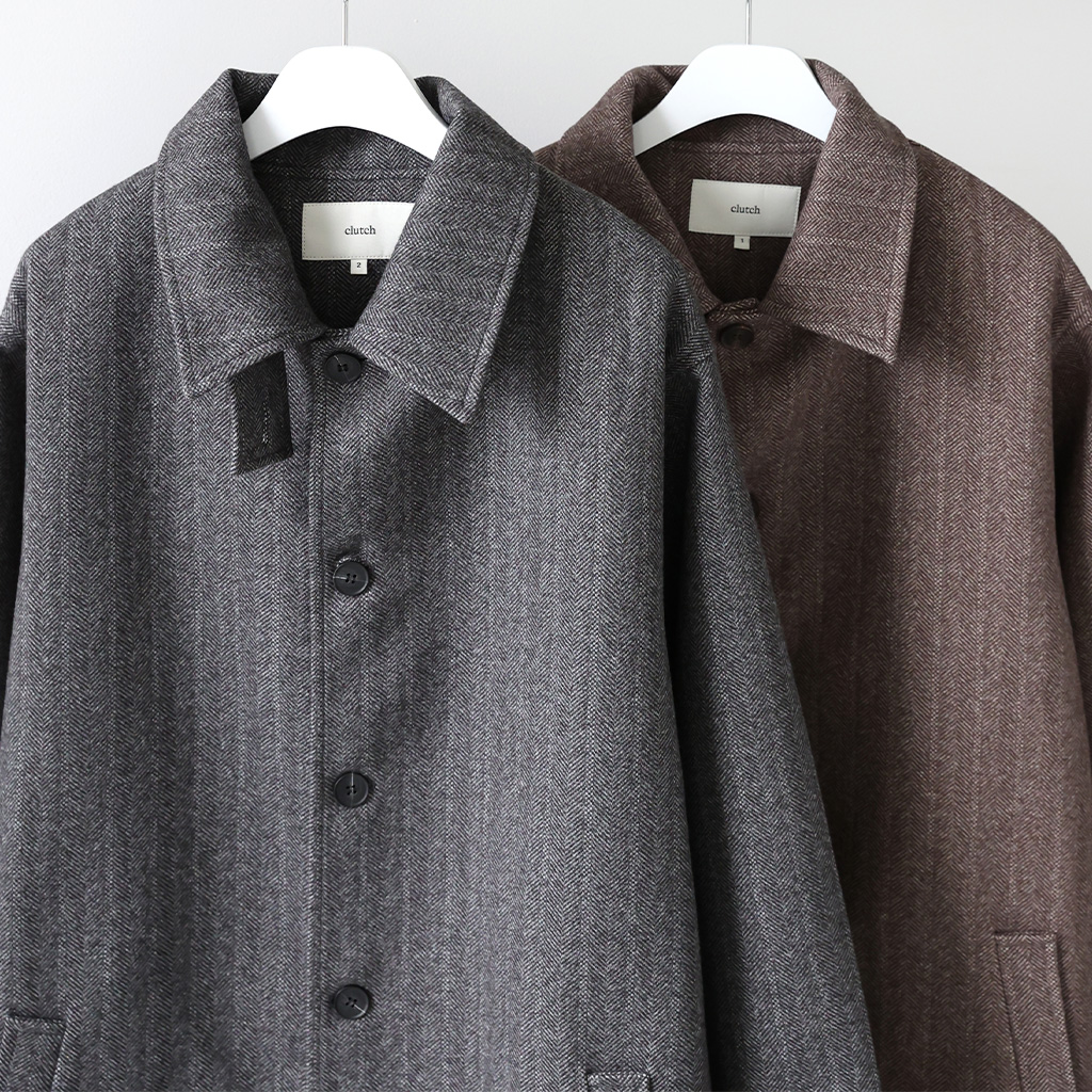 ORIGINAL) ヘリンボーンシングルロングコート (black) | ファッション