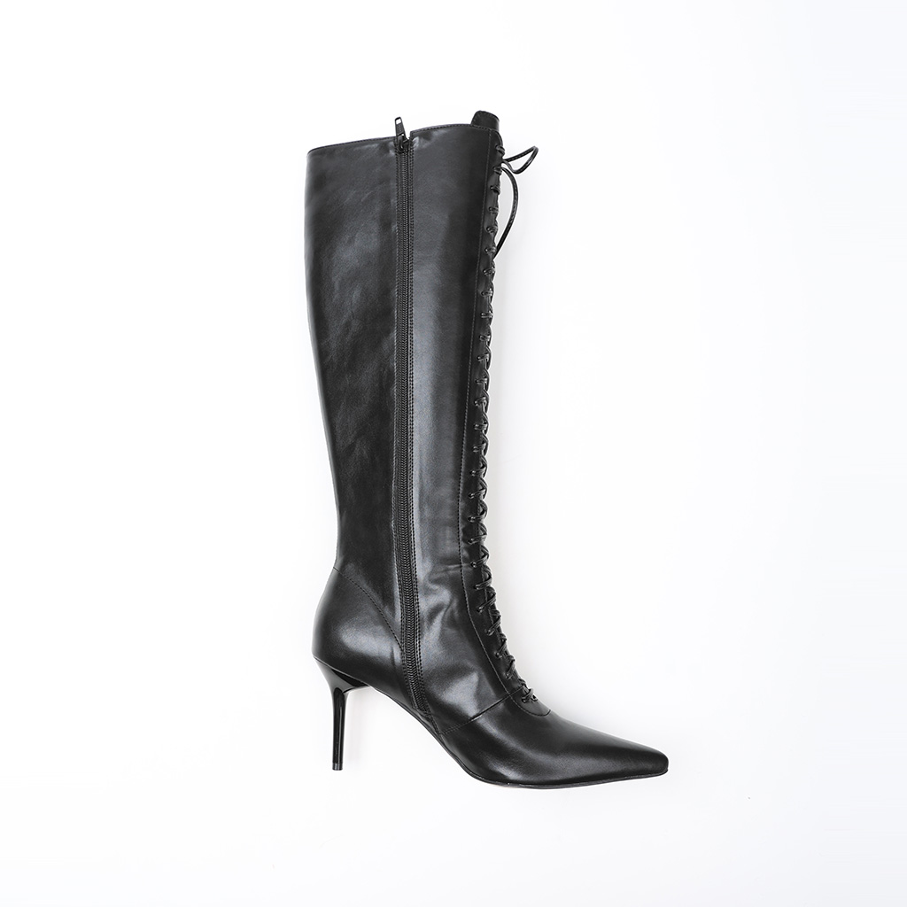 HUNTER ブラック ロングブーツ バックル付き HUNTER ブラック ロング