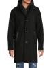 Kenneth Cole Melton Walker Mixed Media Hooded Bib Overcoat on SALE