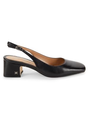 Sam Edelman Terra 51MM Leather Slingback Pumps on SALE | Saks OFF 5TH