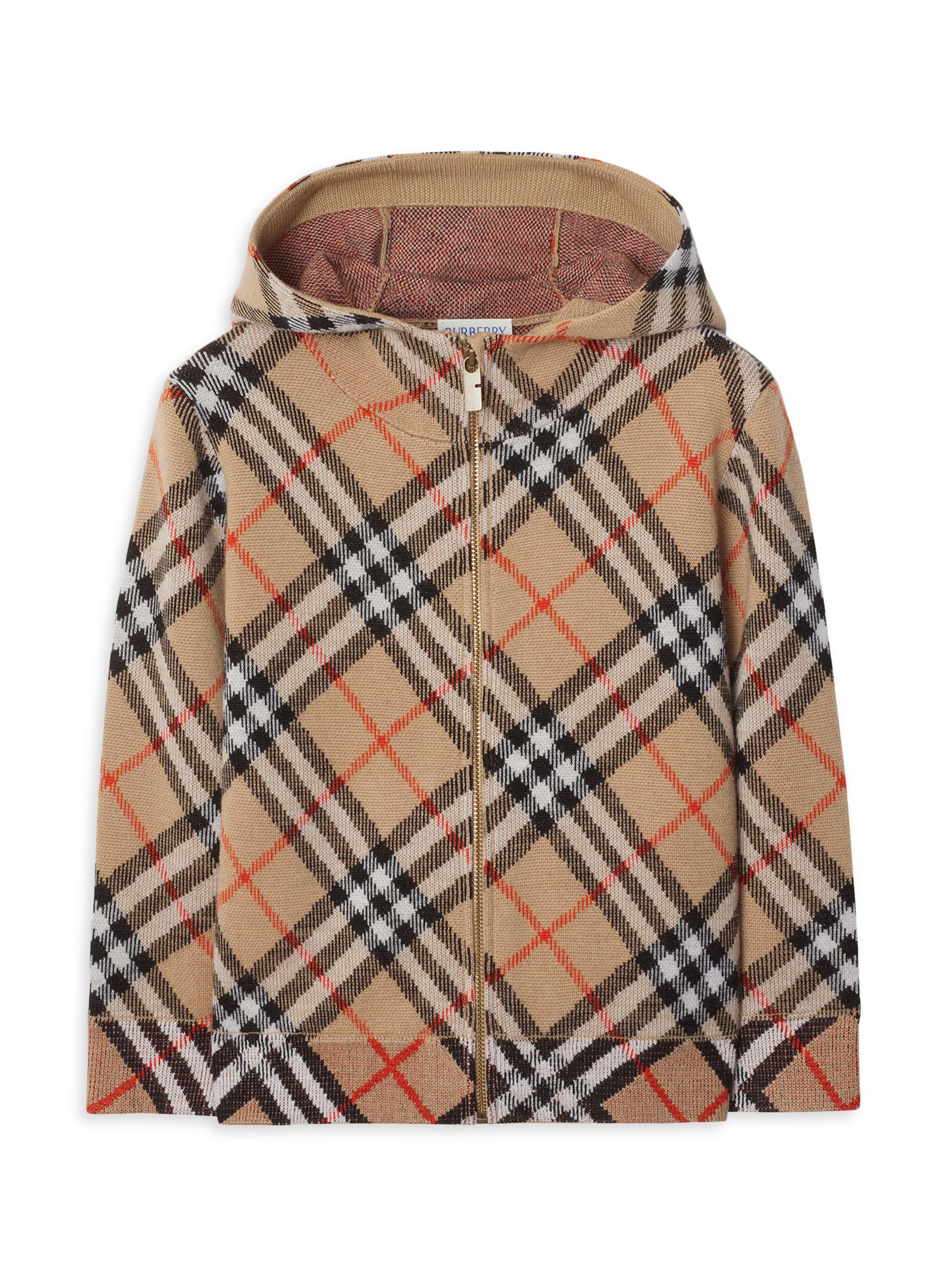 Burberry Baby's & Little Kid's Check Reversible Zip Hooded Jacket