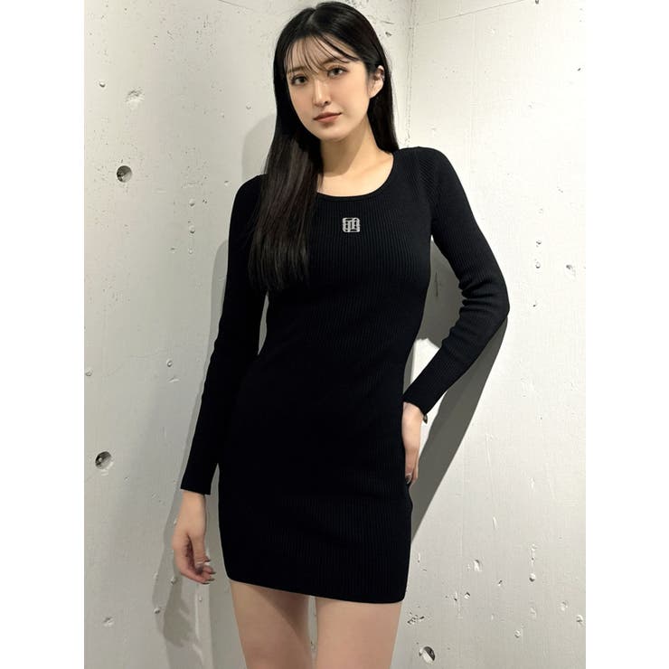 GYGYプレートタイトニットワンピース[品番：MKSW0061065]｜GYDA