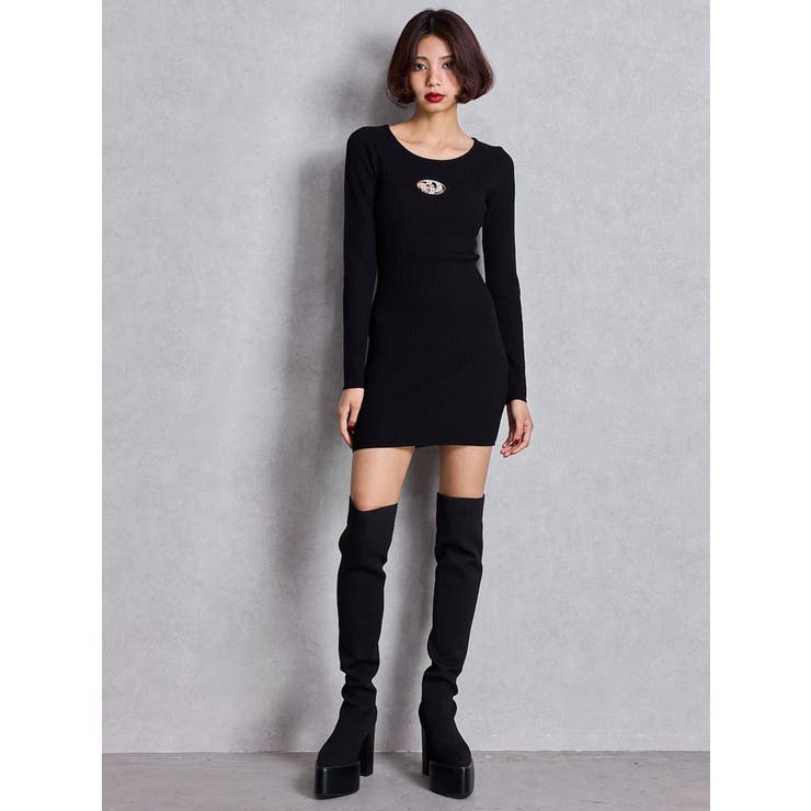 GD bijou MOLDニットワンピース[品番：MKSW0067795]｜GYDA（ジェイダ