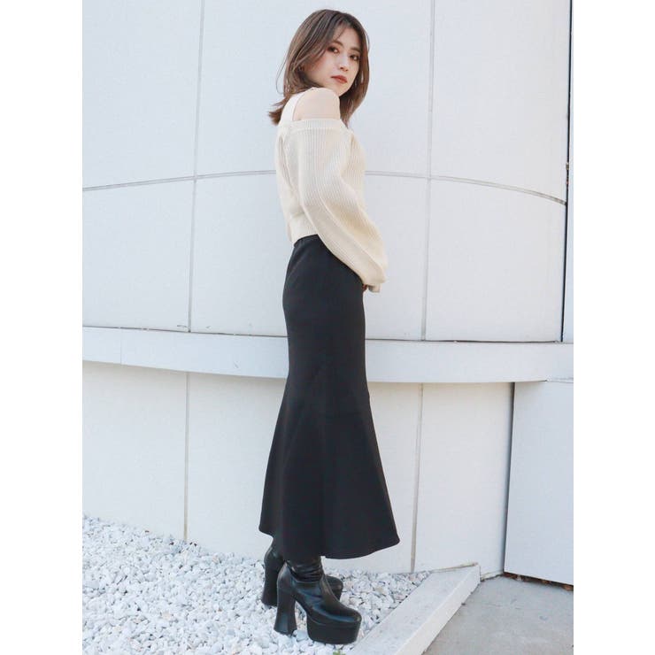 アシメスリットマーメイドスカート[品番：MKSW0049634]｜MURUA