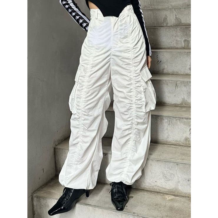 シャーリングカーゴパンツ【セットアップ着用可】[品番：MKSW0062901