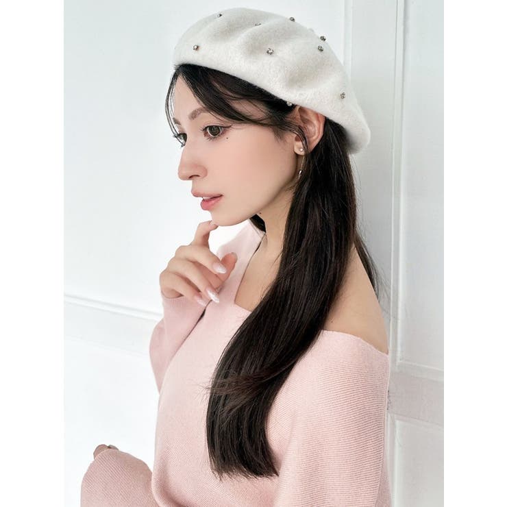 vibeca ベレー帽 Vivienne Westwood☆ラインORB刺繍 バスクベレー