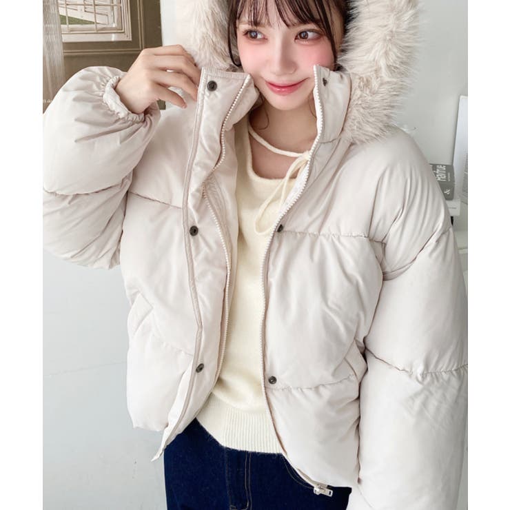 ファイバーダウンフードファーブルゾン[品番：ERMW0004232]｜moment+