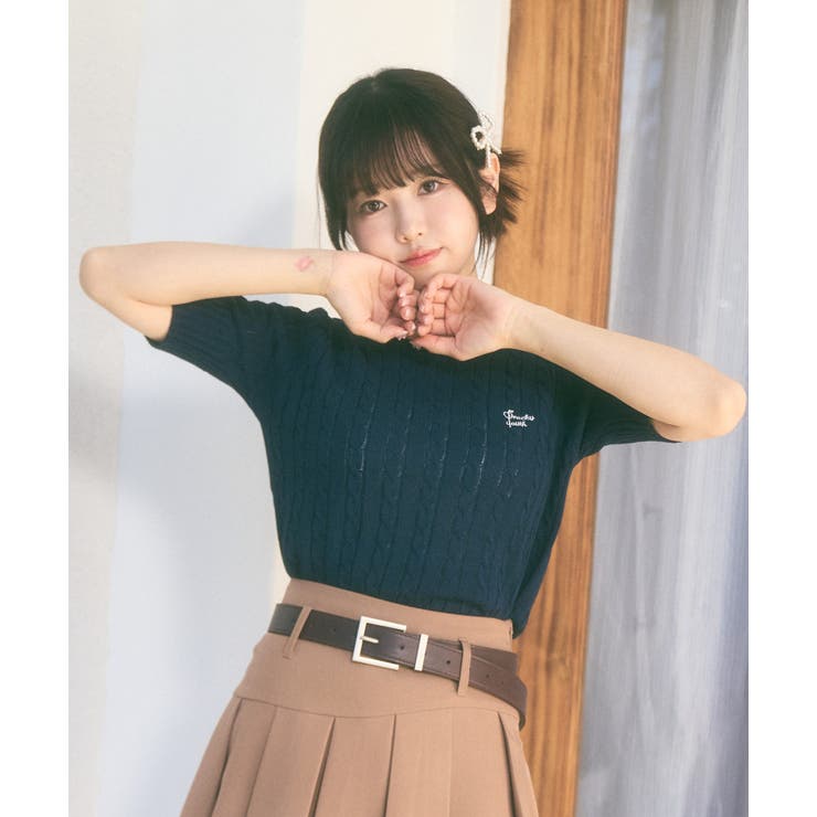 半袖 ケーブル サマーニット[品番：ORGW0008786]｜Ada.（エイダ）の