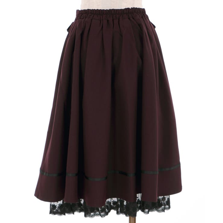 薔薇×額縁刺繍ミドルスカート[品番：IGAW0001056]｜axes femme