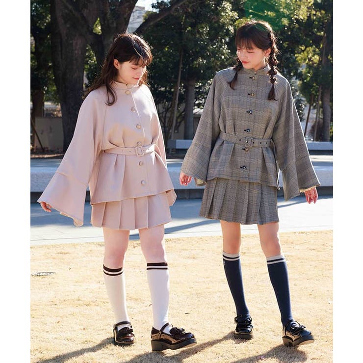 ケープ風フレアスリーブコート[品番：IGAW0005939]｜axes femme