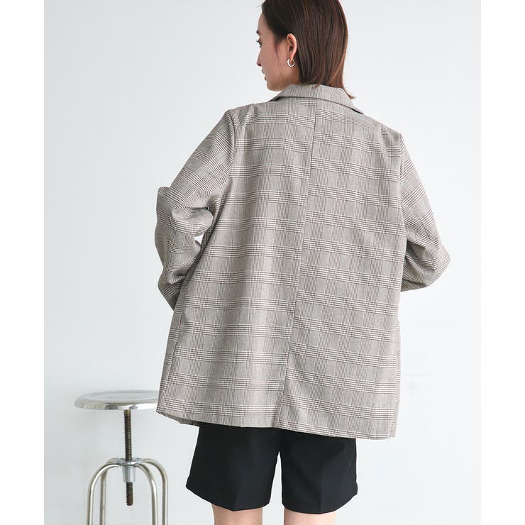 グレンチェックテーラードジャケット[品番：ADEW0004684]｜ad thie