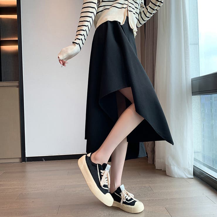 アシンメトリー スカート Aライン 韓国[品番：AGCW0003890]｜SUNSHINE