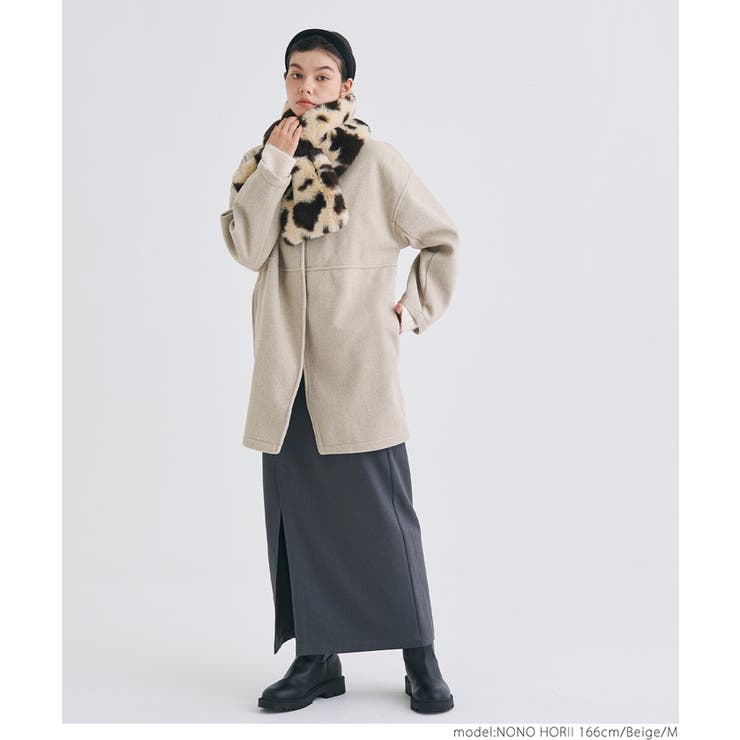 洗えるリバー風ノーカラーコート[品番：PA000016258]｜coca（コカ）の