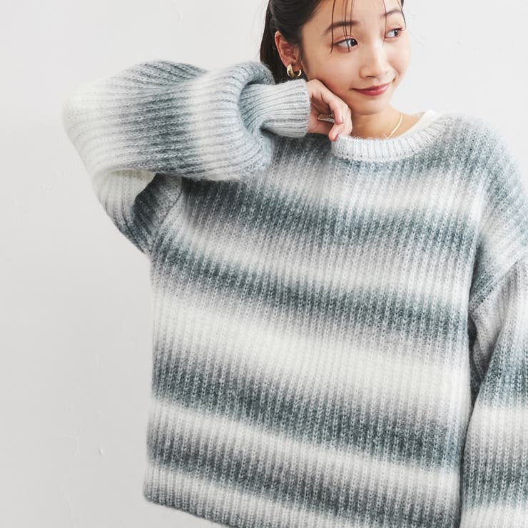 洗える］ふわふわグラデーションニット[品番：COEW0003861]｜coen