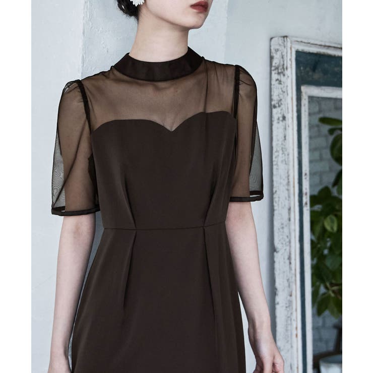 etoll エトル 刺繍ペプラムビスチェ＆Iラインドレスセットアップ[品番