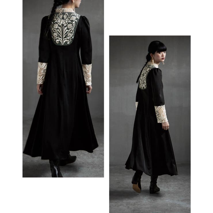 etoll エトル バック刺繍フレアドレス[品番：FT000009810]｜Fashion