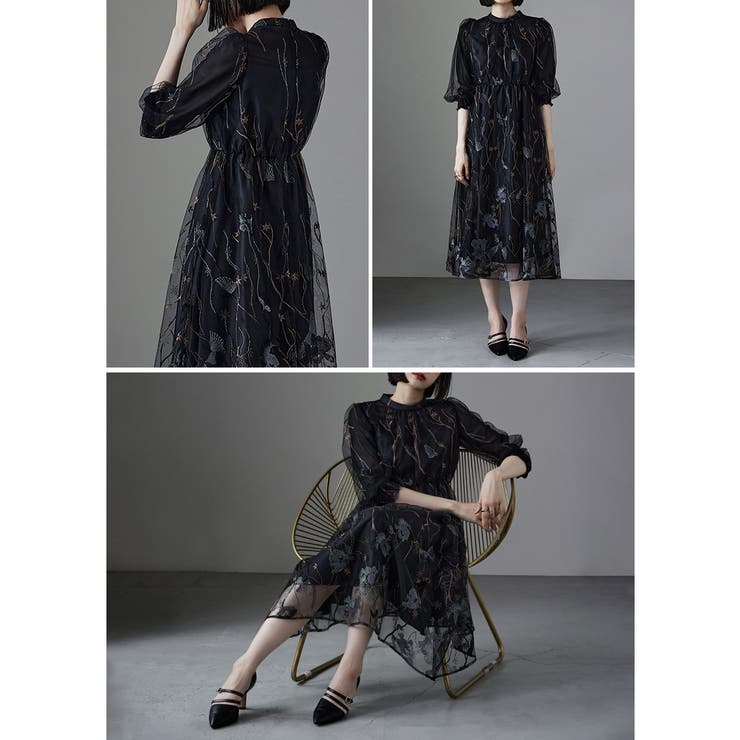 etoll エトル 刺繍レースワンピース[品番：FT000008062]｜Fashion