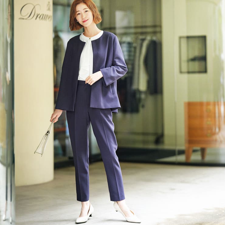 3点セット】フレアーラインジャケットセットアップスーツ[品番