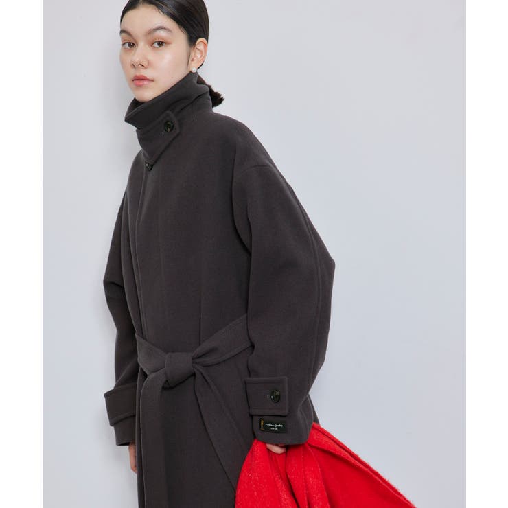 JAPAN FABRICスタンドカラーロングコート[品番：RPCW0046229]｜ROPE