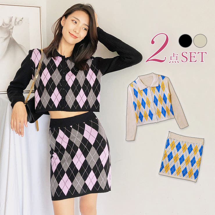 セットアップニット アーガイル チェック[品番：JCSW0000880]｜JOCOSA