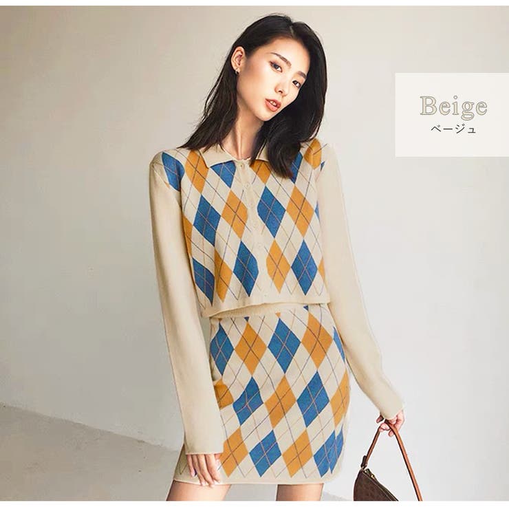 セットアップニット アーガイル チェック[品番：JCSW0000880]｜JOCOSA