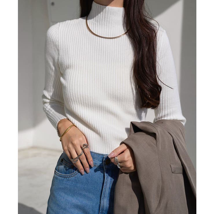 もっちり リブニット［C6260］ ニット[品番：KO000013158]｜KOBE