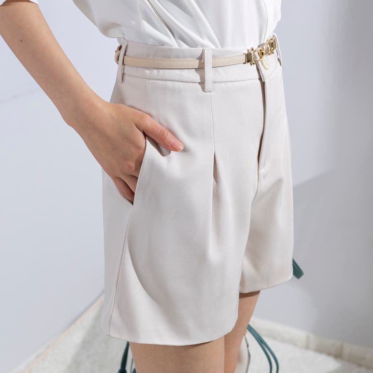 タック入り ショートパンツ[品番：PPNW0003280]｜Pumpkin Port