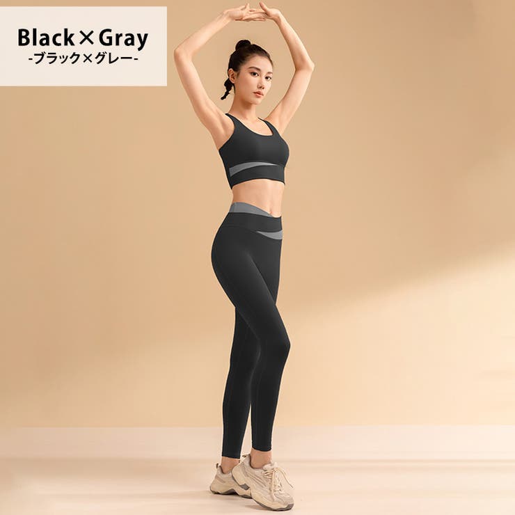 ヨガウェア 上下セット 全6色[品番：TY000008243]｜teddyshop