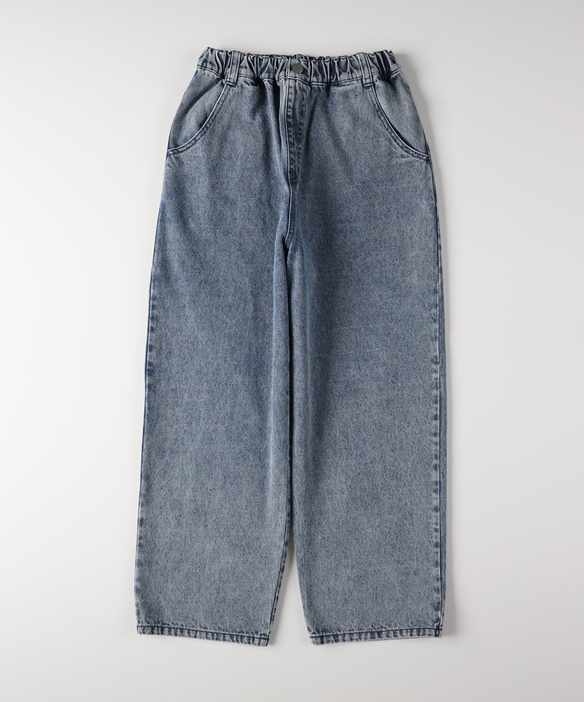 デニム刺繍ワイドパンツ(110 サックス): ボトムス｜Right-on公式