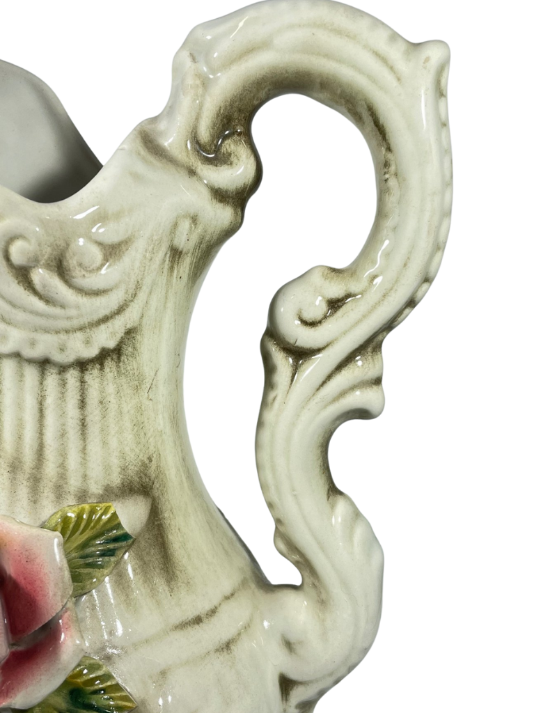 Vintage capodimonte jug with flowers - Curiosa Cabinet