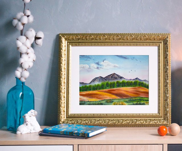 元人 絵画 額縁 山 作品 美術品 画家 風景画 元人 絵画 額縁 山 作品