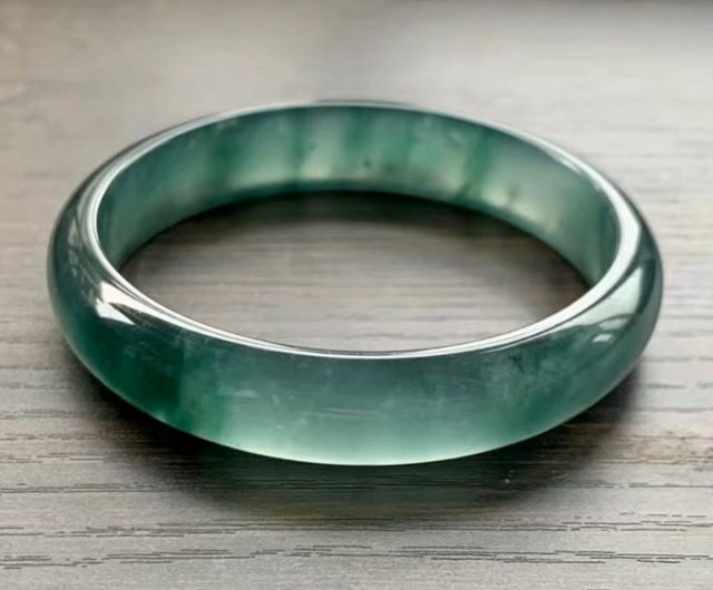 天然高氷種水緑翡翠キャツアイのパワーストーンバングル 番号AB940