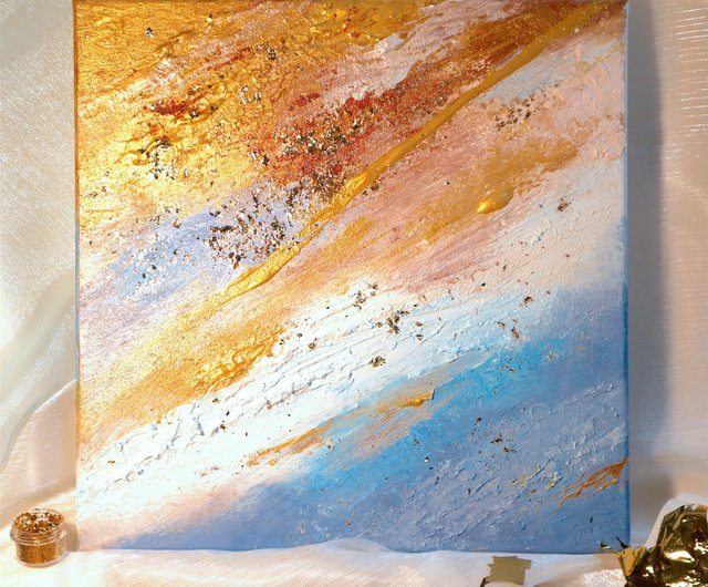 台湾 【体験・アクティビティ】金箔アート テクスチャーアート 抽象画