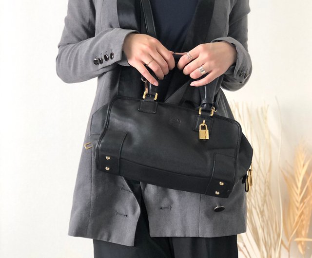 日本直送 名牌中古包 】LOEWE ロエベ アマソナ28 パドロック レザー