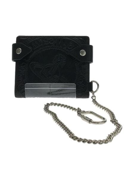 未使用 Vivienne Westwood 長折財布 黒 シンプル チェーン Vivienne