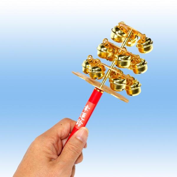 神楽鈴 三番叟鈴 幸運鈴 中 巫女 鈴 浦安の舞 巫女舞 日本舞踊小道具