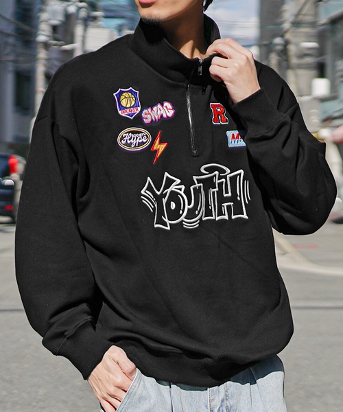 WOMEN 85) ワック 長袖 ハーフジップ トリコットタフタハーフジップ