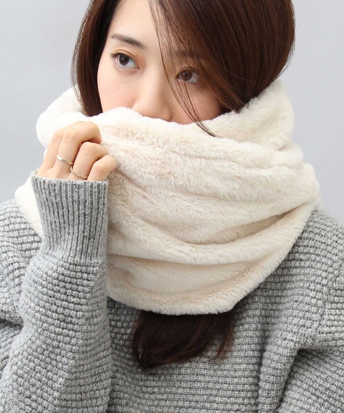 A.M.S. | フェイクファー ボリューム ネックウォーマー - Buyee, an