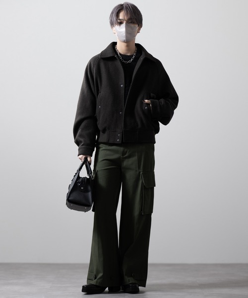 CLEL | 【CLEL】Wool Blend Tech Melton 2Way Blouson / ウール