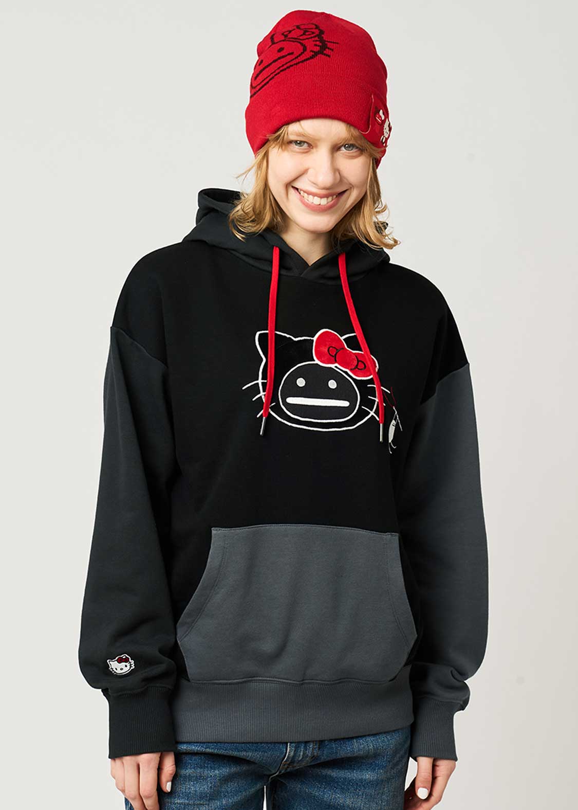 HELLO SHADOW フェイス｜ビッグシルエットパーカー｜ユニセックス